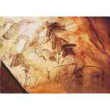 Click para ampliar. Pulsa en el nombre para ver la ficha. Caballos, rinocerontes y uros, cueva Chauvet (Francia).